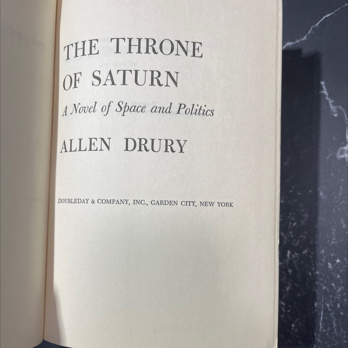 the throne of saturn book, by allen drury, 1971 Hardcover image 2