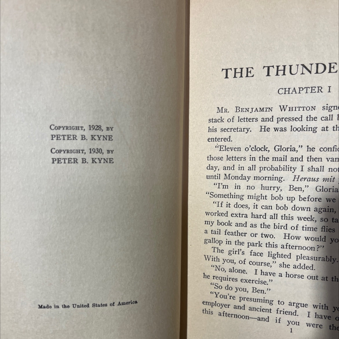 the thunder god book, by peter b. kyne, 1930 Hardcover, Antique image 3