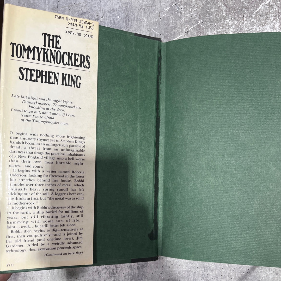 the tommyknockers book, by Stephen King, 1987 Hardcover image 4