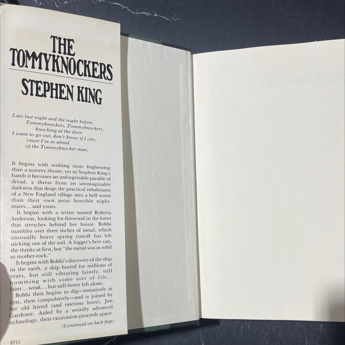 the tommyknockers book, by Stephen King, 1987 Hardcover image 4