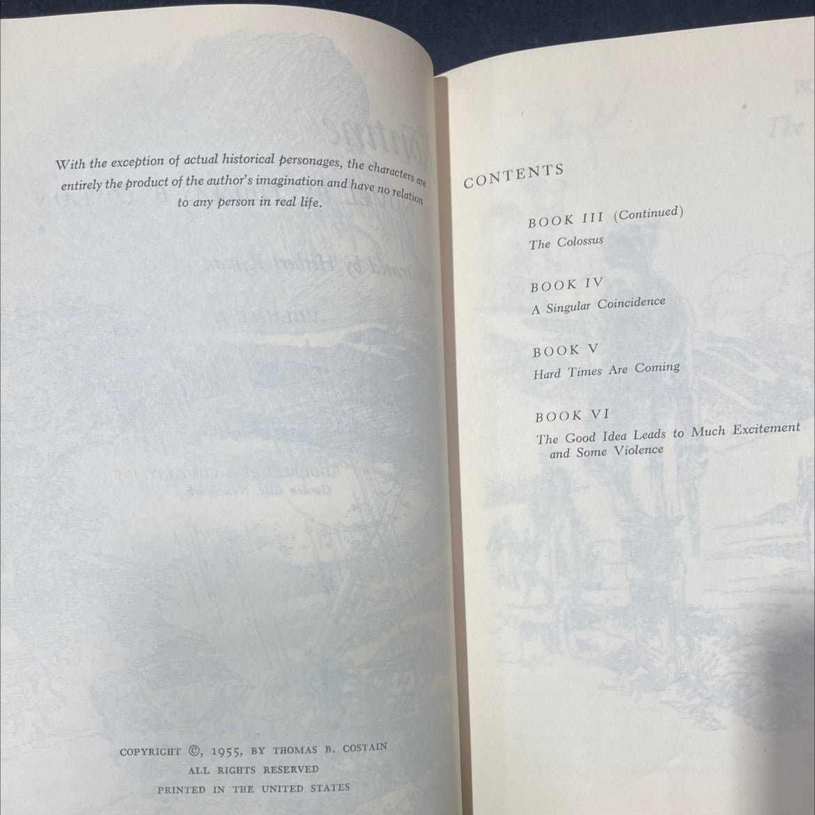 the tontine book, by thomas b. costain, 1955 Hardcover image 3