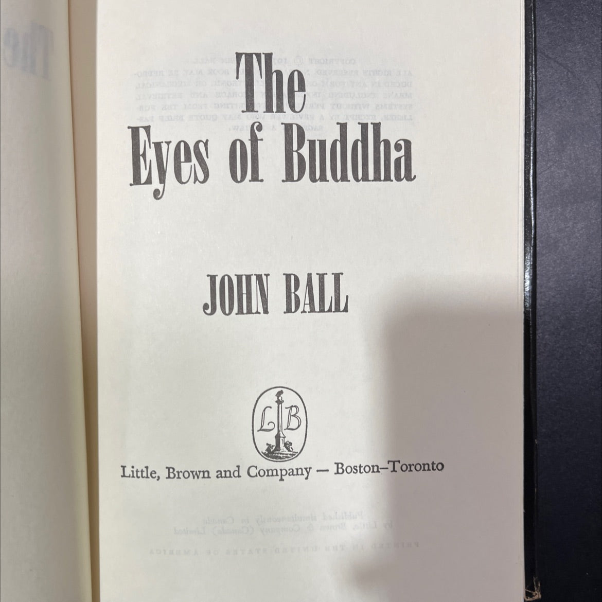the tool to eat sound as or by gives a yo eyes of buddha book, by john ball, 1976 Hardcover, Vintage image 2