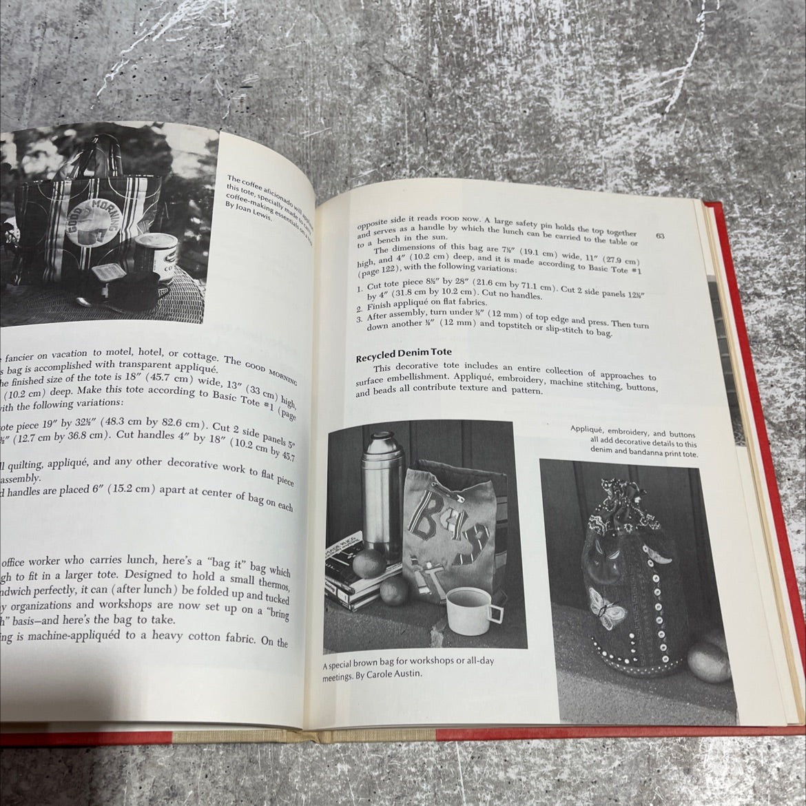 the total tote bag book book, by Joyce Aiken and Jean Ray Laury, 1977 Hardcover image 4