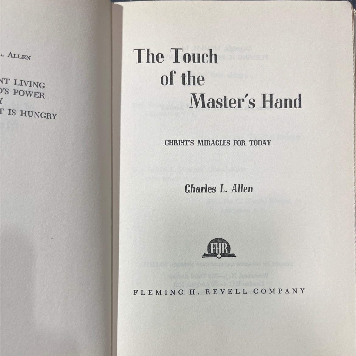 the touch of the master's hand book, by Charles L. Allen, 1956 Hardcover image 2