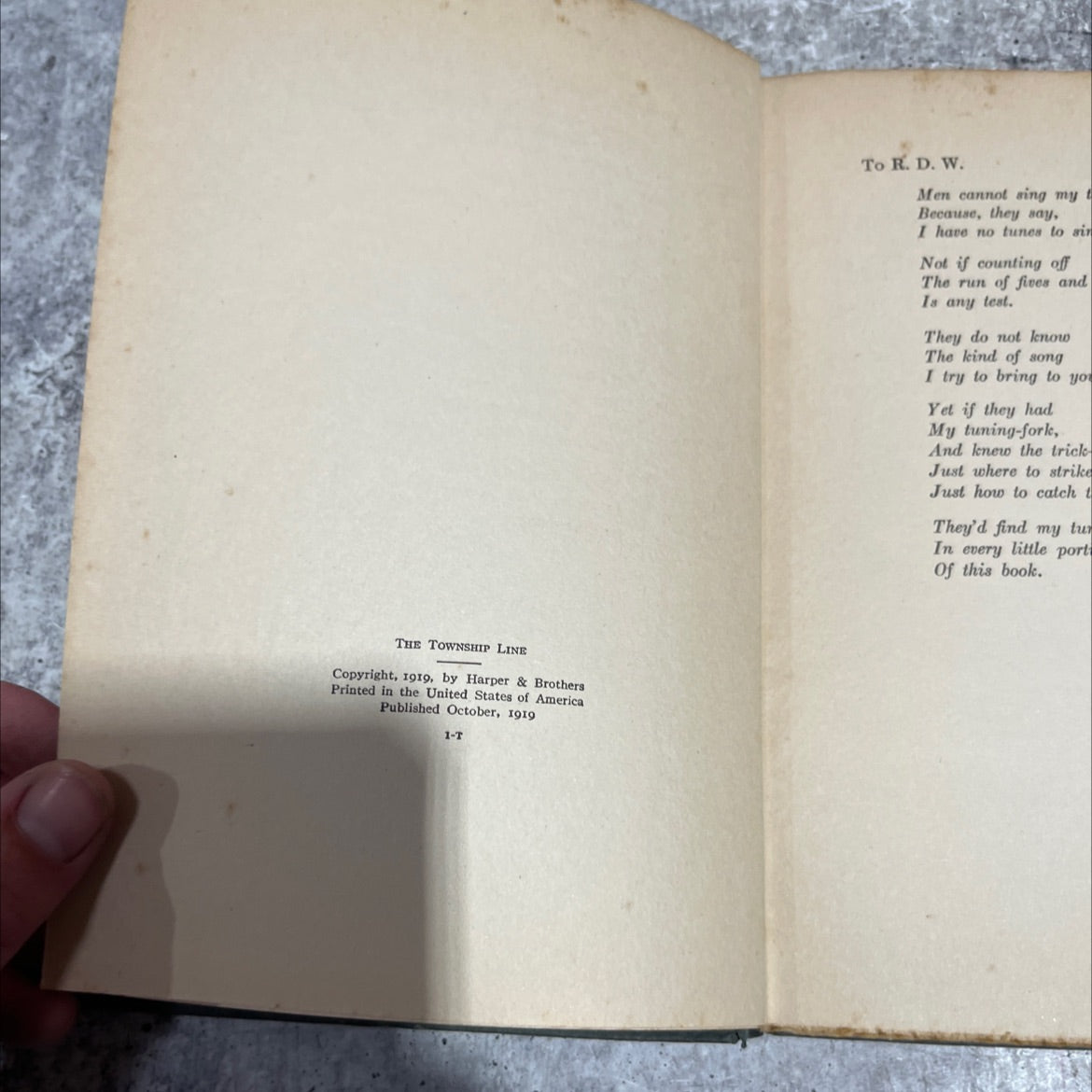 the township line book, by albert frederick wilson, 1919 Hardcover image 3
