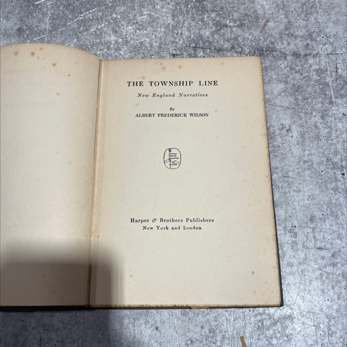 the township line book, by albert frederick wilson, 1919 Hardcover image 2