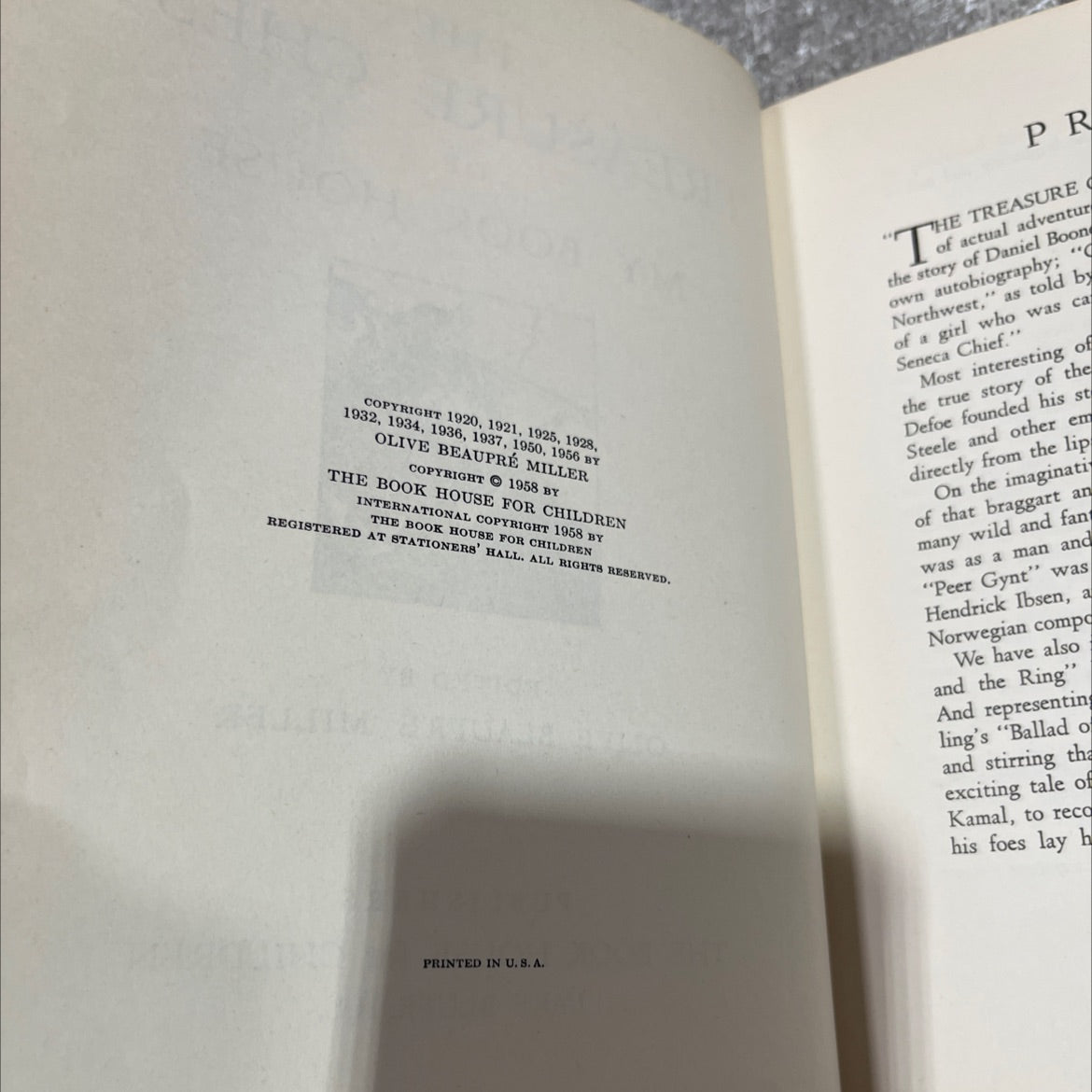 the treasure chest of my book house book, by olive beaupré miller, 1958 Hardcover image 3