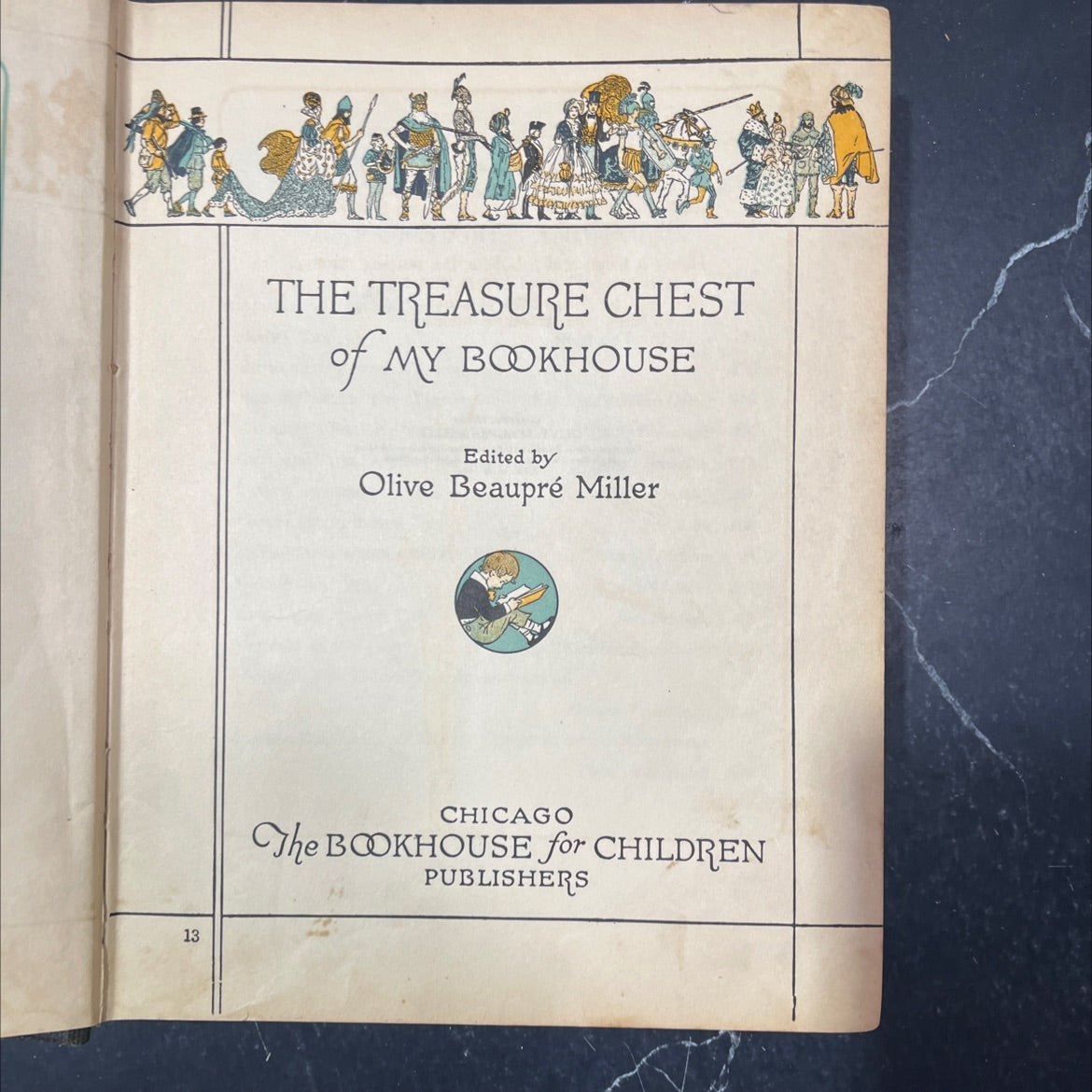 the treasure chest of my bookhouse book, by olive beaupré miller, 1920 Hardcover image 2