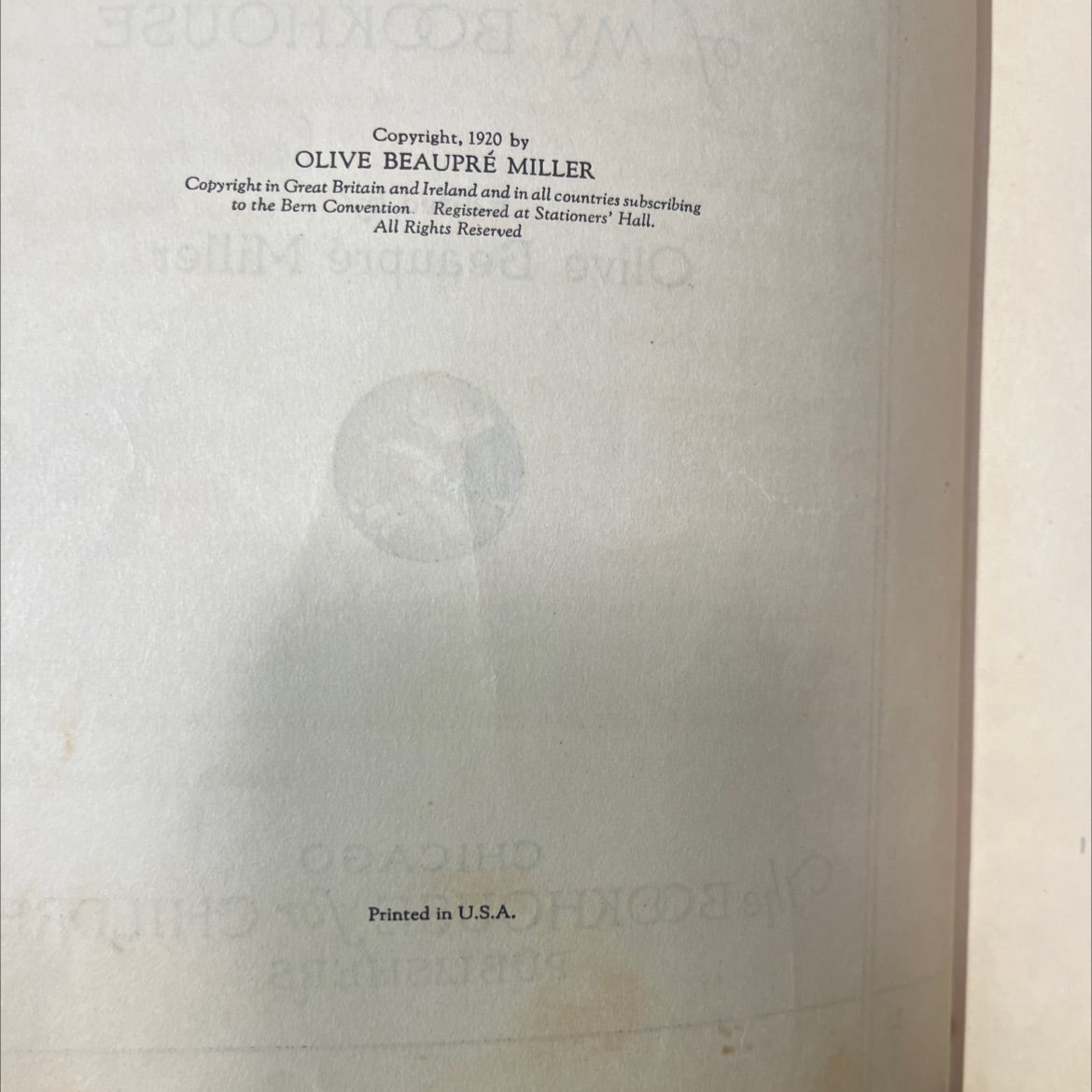 the treasure chest of my bookhouse book, by olive beaupré miller, 1920 Hardcover image 3