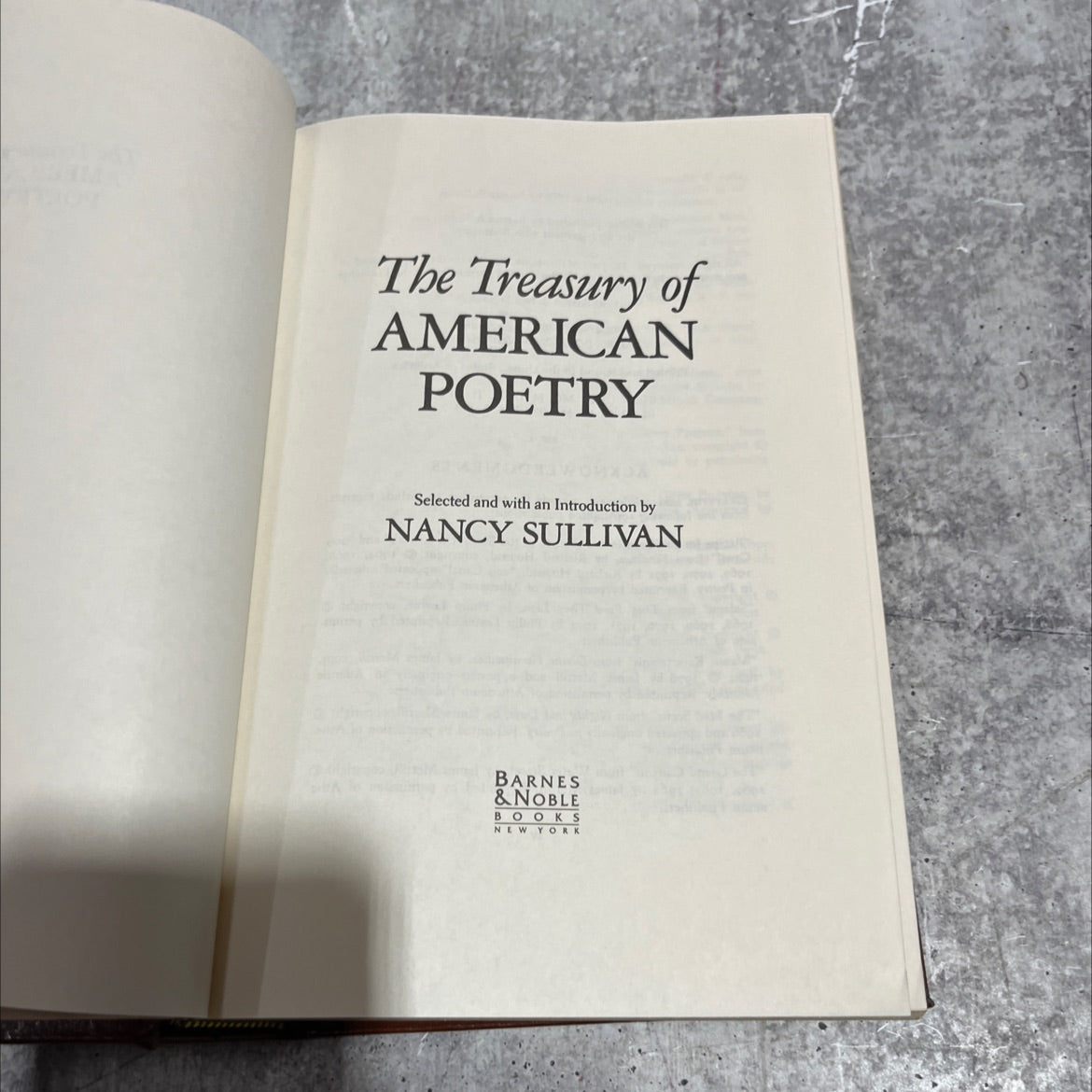 the treasury of american poetry book, by nancy sullivan, 1978 Leather image 2