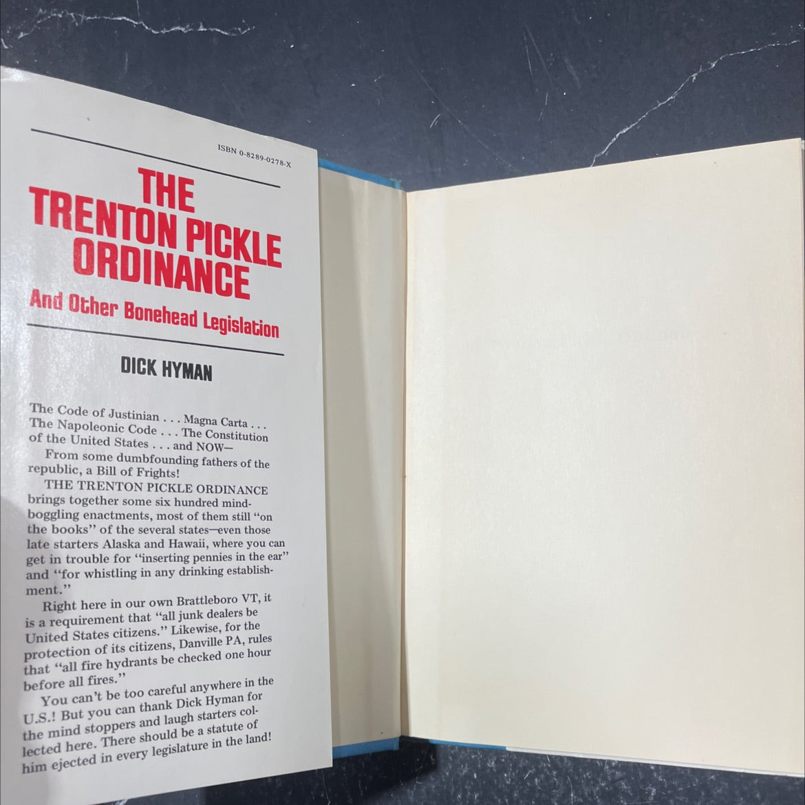 the trenton pickle ordinance and other bonehead legislation book, by dick hyman, 1980 Hardcover image 4