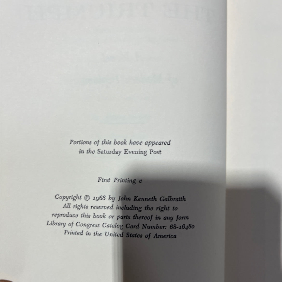 the triumph a novel of modern diplomacy book, by John Kenneth Galbraith, 1968 Hardcover, Vintage image 3