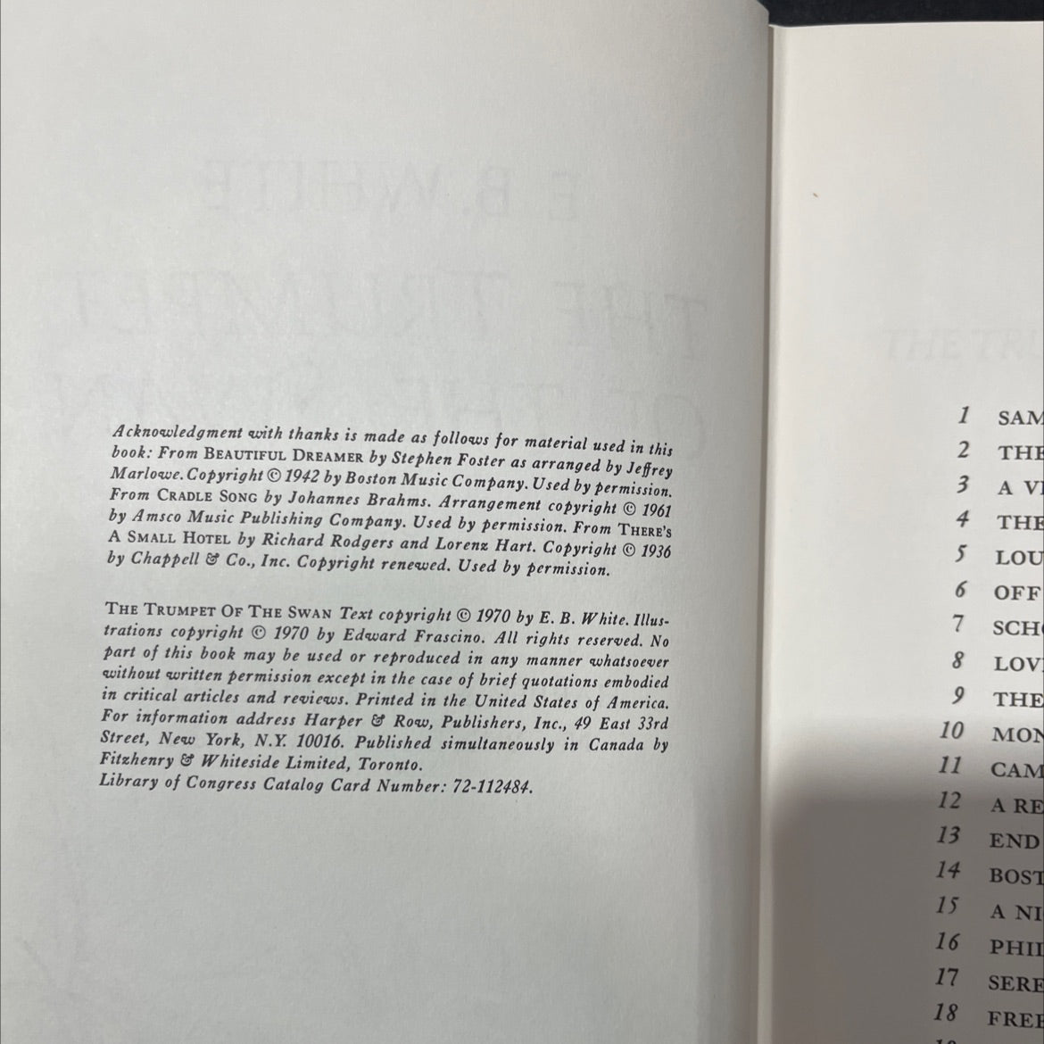 the trumpet of the swan book, by e. b. white, 1970 Hardcover image 3