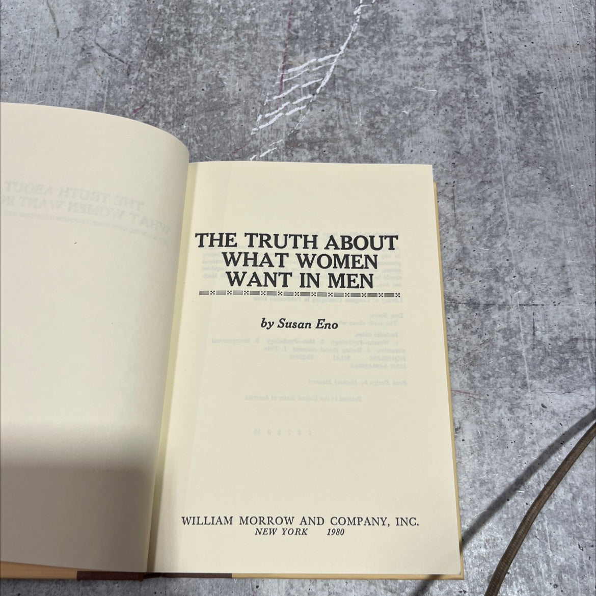 the truth about what women want in men book, by Susan Eno, 1980 Hardcover image 2
