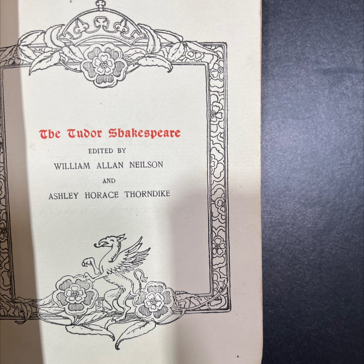 the tudor shakespeare book, by william allan neilson, ashley horace thorndike, unknown Hardcover, Antique image 2