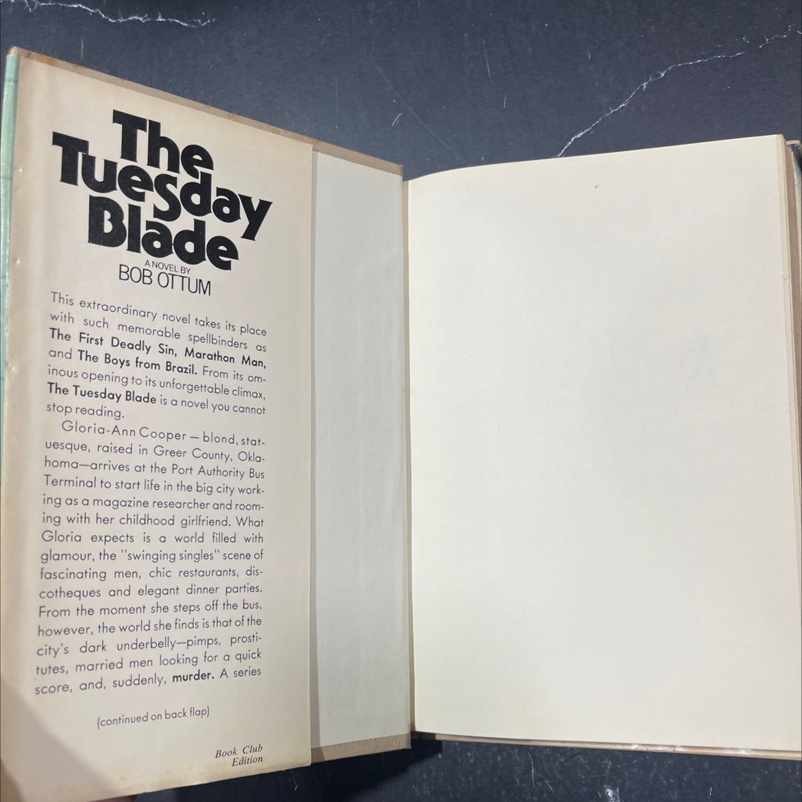the tuesday shoA lo blade book, by Bob Ottum, 1976 Hardcover image 4