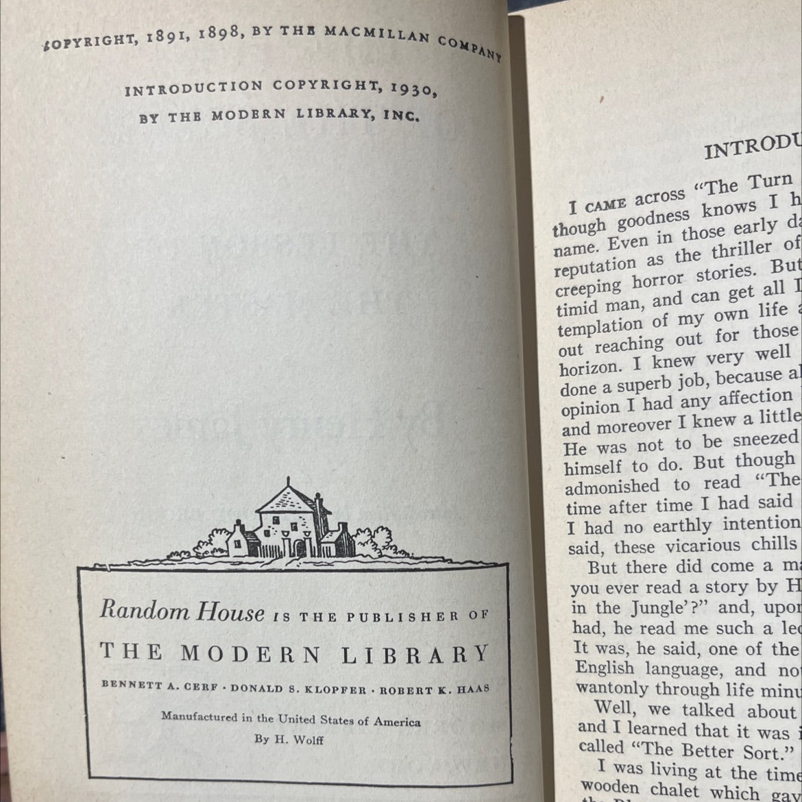 the turn of the screw the lesson of the master book, by henry james, 1930 Hardcover image 3