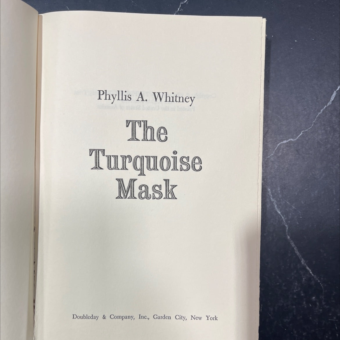 the turquoise mask book, by Phyllis A. Whitney, 1974 Hardcover image 2