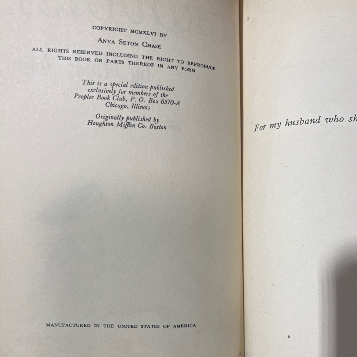 the turquoise book, by Anya Seton, 1946 Hardcover image 3