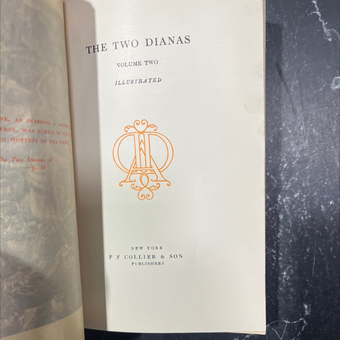 the two dianas volume two illustrated book, by unknown, 1910 Hardcover image 2