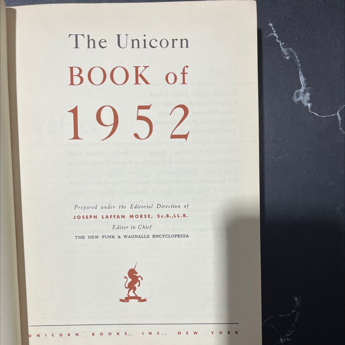the unicorn book book, by joseph laffan morse, 1953 Hardcover image 2