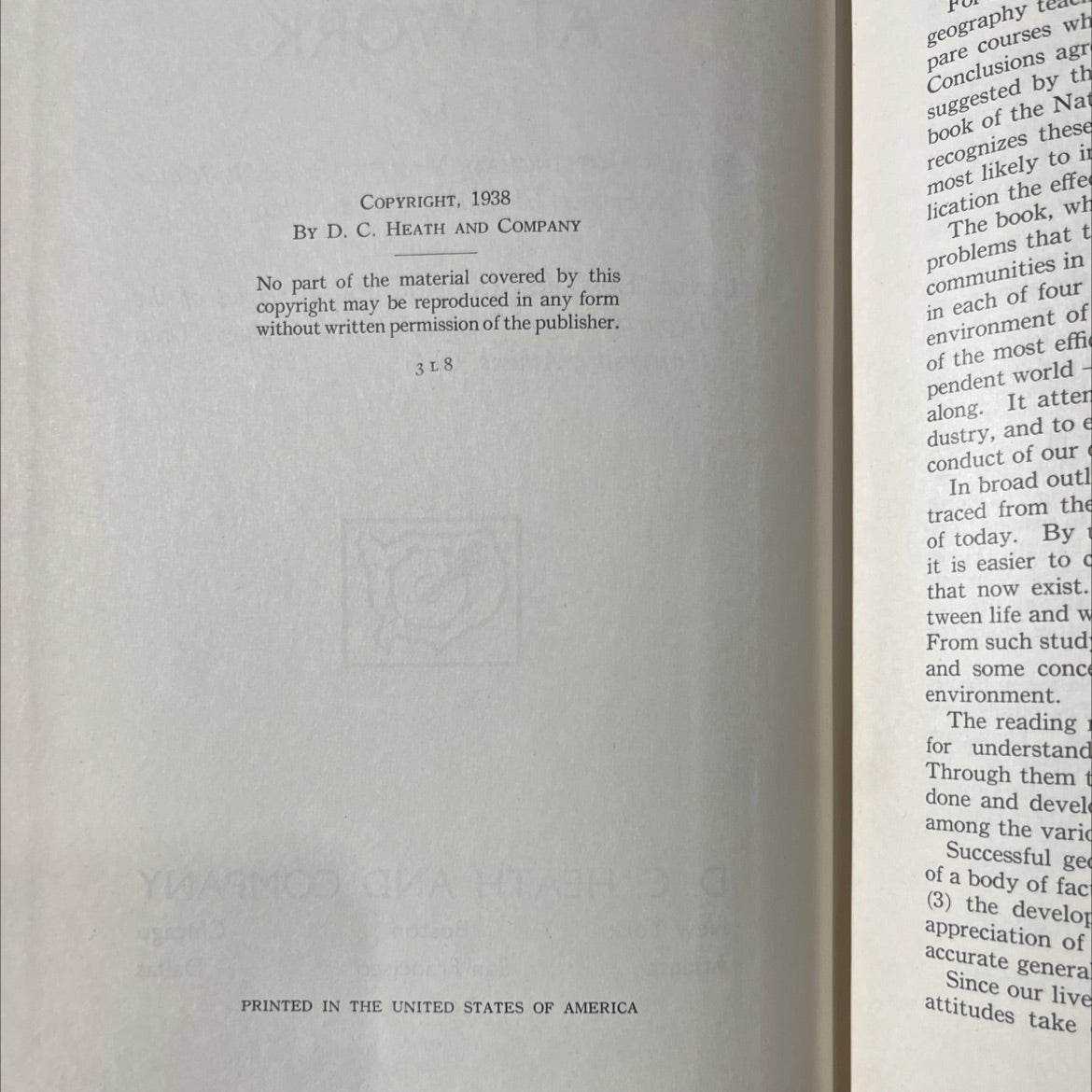 the united states at work book, by maude cottingham martin, clyde edwards cooper, 1938 Hardcover image 3