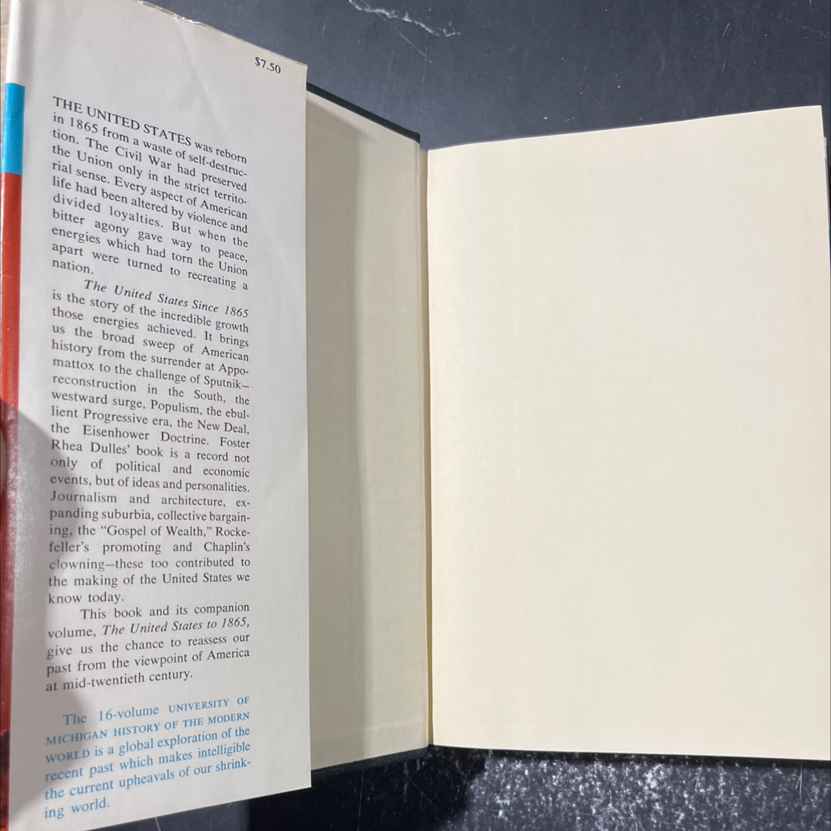 the united states since 1865 book, by foster rhea dulles, 1959 Hardcover image 4