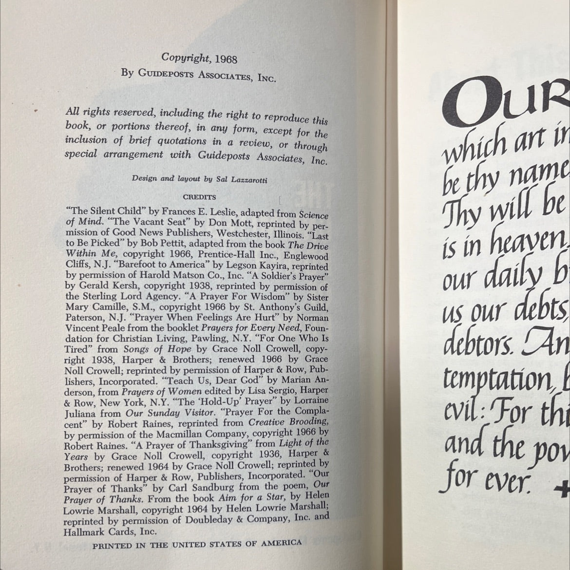 the unlimited power of prayer book, by guideposts associates, inc., 1968 Hardcover image 3