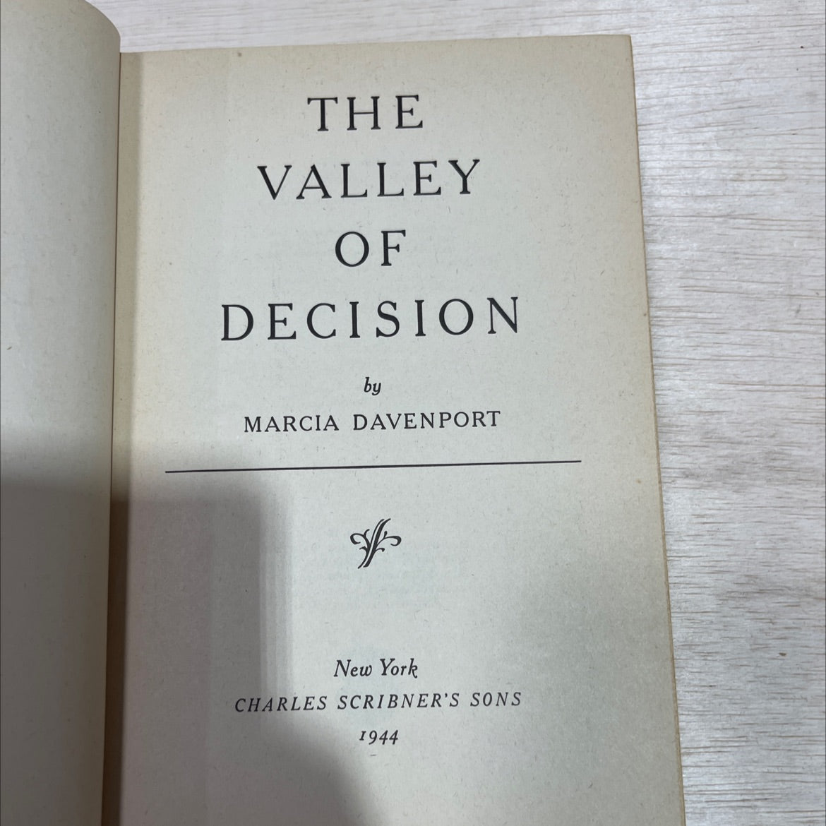 the valley of decision book, by marcia davenport, 1944 Hardcover image 2