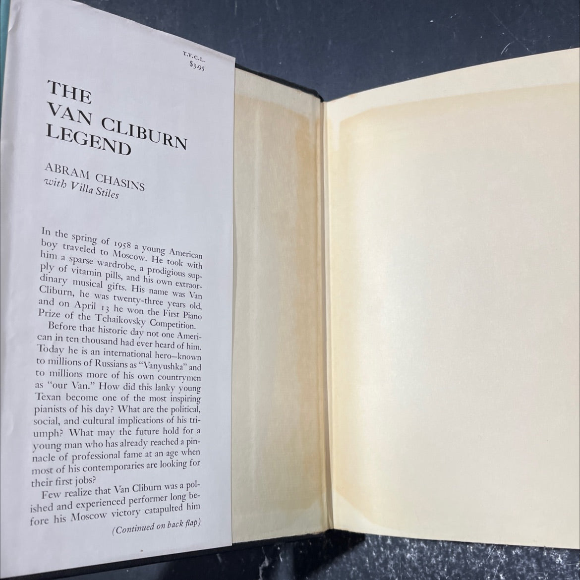 the van cliburn legend book, by abram chasins with villa stiles, 1959 Hardcover image 4