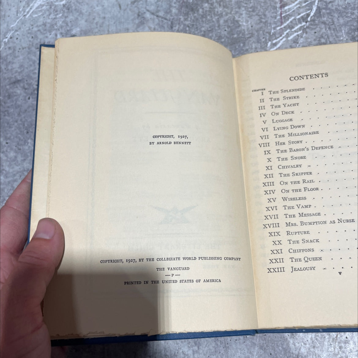 the vanguard book, by arnold bennett, 1927 Hardcover image 3