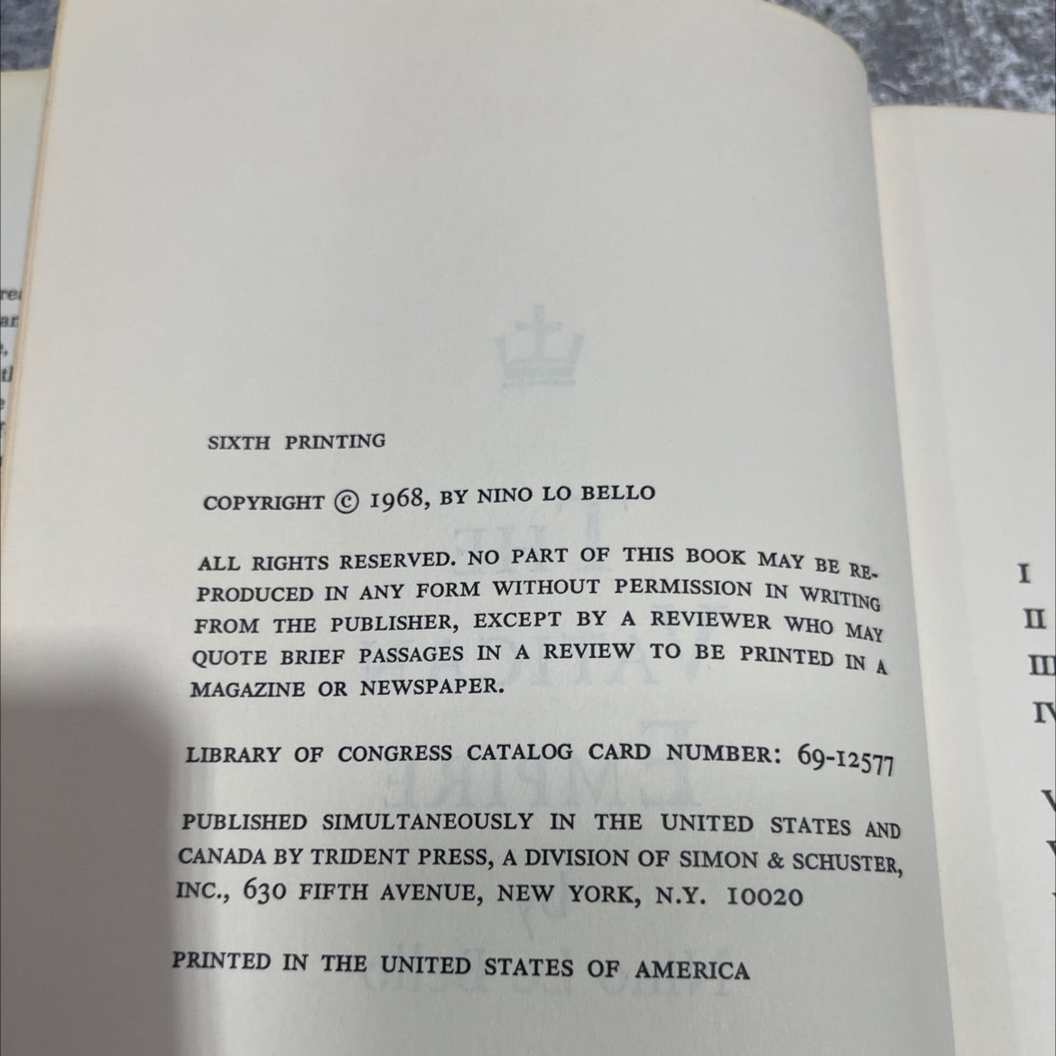 the vatican empire book, by nino lo bello, 1968 Hardcover image 3