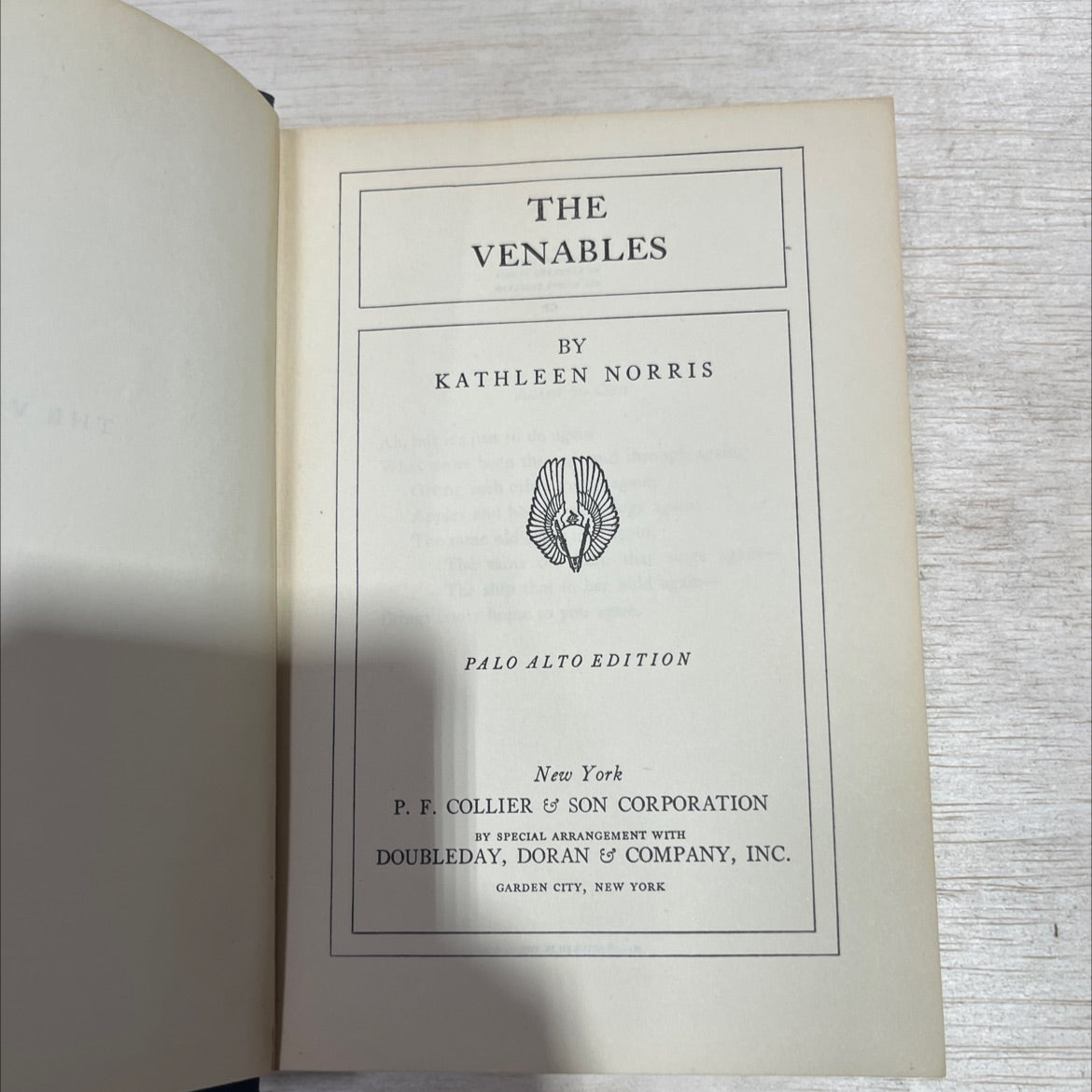 the venables book, by kathleen norris, 1941 Hardcover image 2