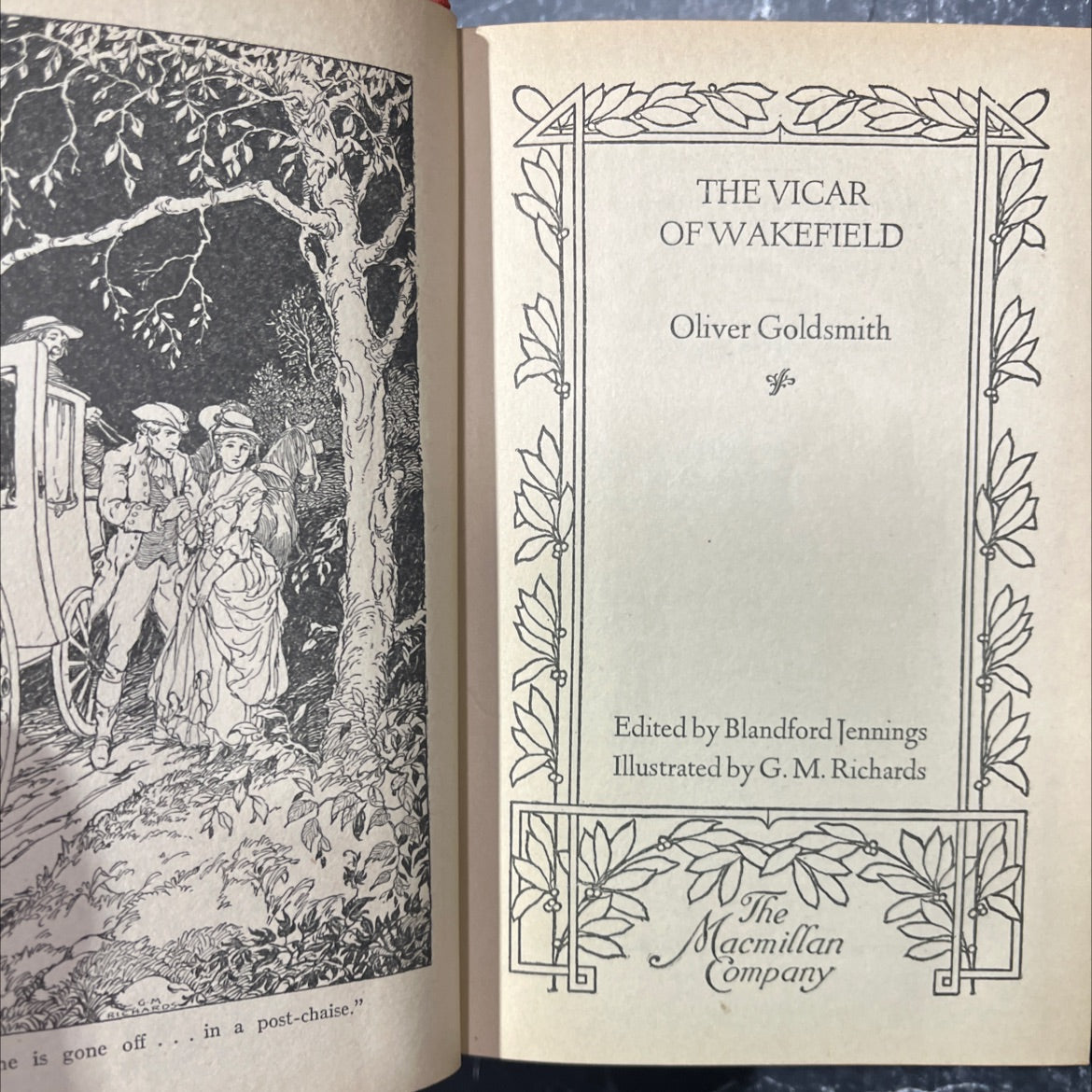 the vicar of wakefield book, by oliver goldsmith, 1931 Hardcover image 2