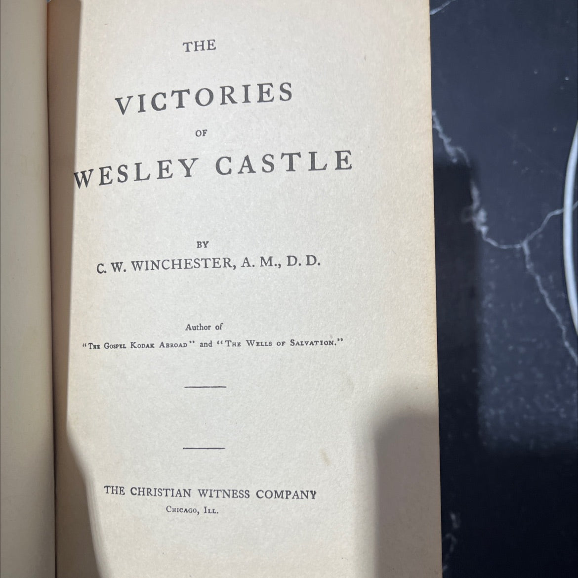 the victories of wesley castle book, by c. w. winchester, 1900 Hardcover image 2