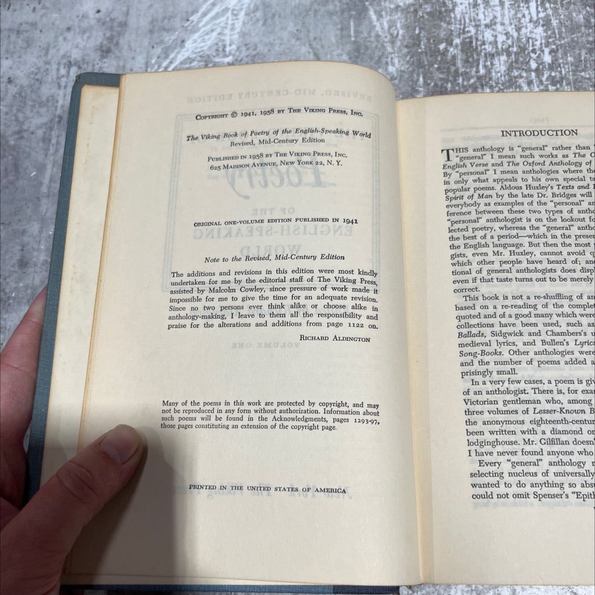 the viking book of poetry of the english-speaking world book, by richard aldington, 1958 Hardcover image 3