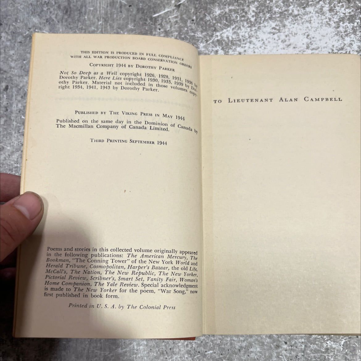 the viking portable library book, by dorothy parker, 1944 Hardcover image 3