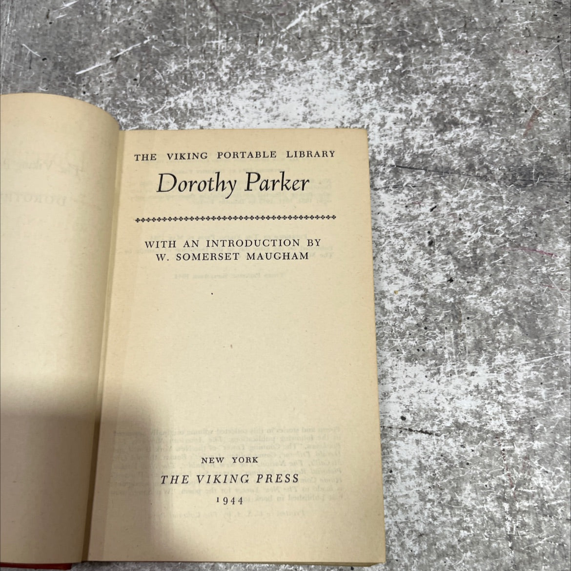 the viking portable library book, by dorothy parker, 1944 Hardcover image 2
