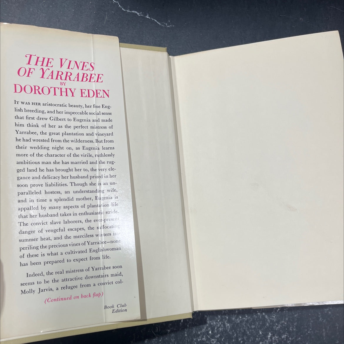 the vines of yarrabee book, by dorothy eden, 1969 Hardcover image 4