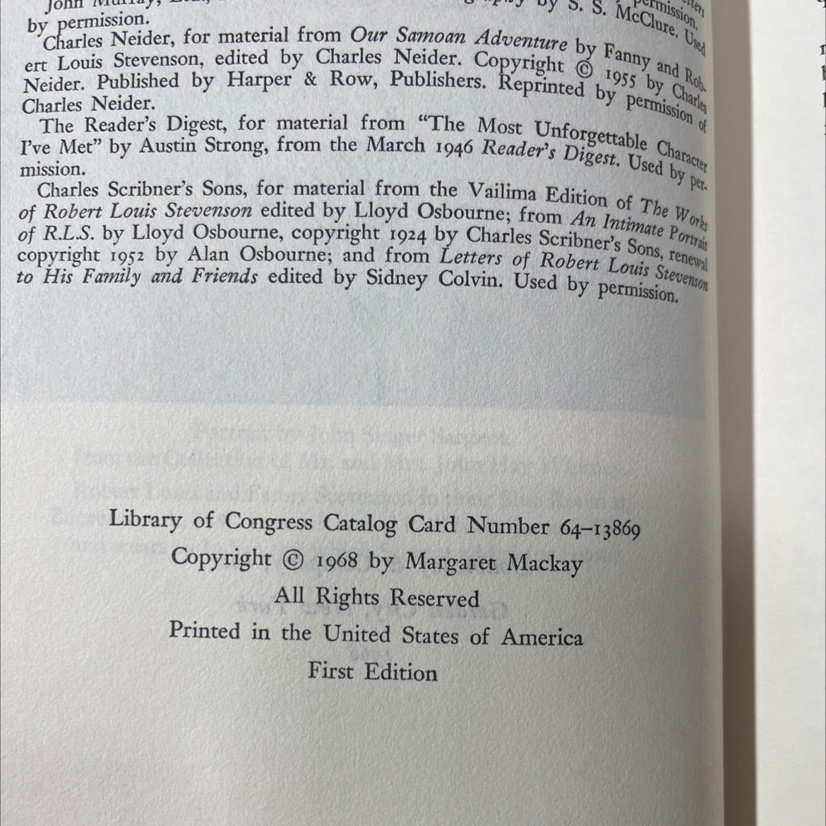 the violent friend the story of mrs. robert louis stevenson book, by margaret mackay, 1968 Hardcover image 3