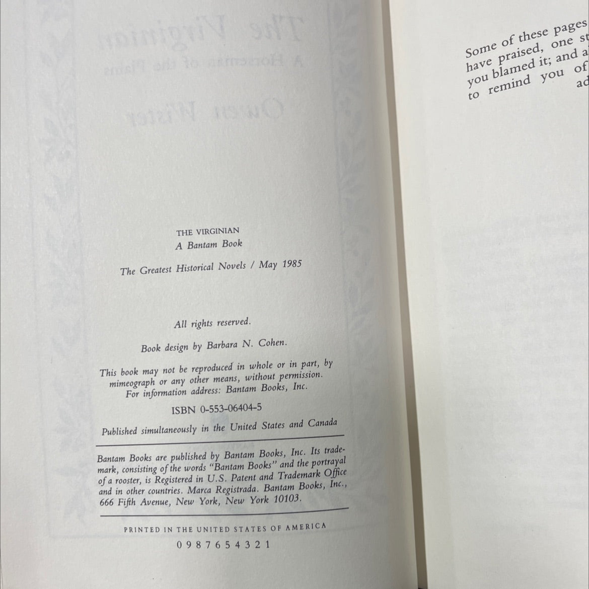 the virginian a horseman of the plains book, by owen wister, 1985 Leather image 3