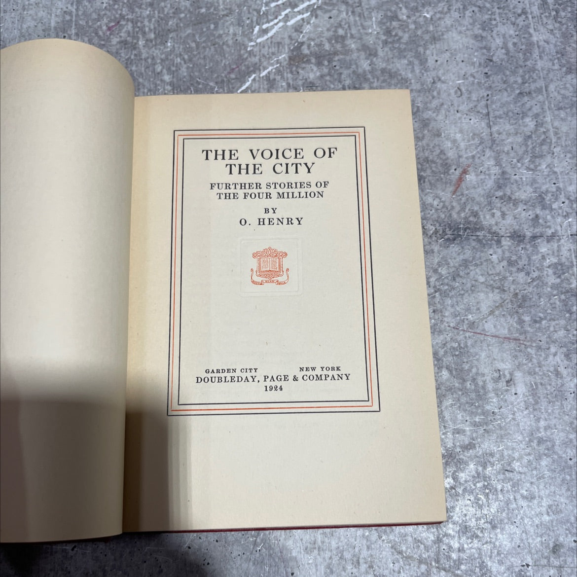 the voice of the city further stories of the four million book, by o. henry, 1924 Hardcover image 2