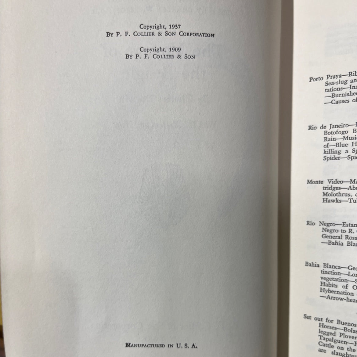 the voyage of the beagle book, by charles darwin, 1937 Hardcover image 3