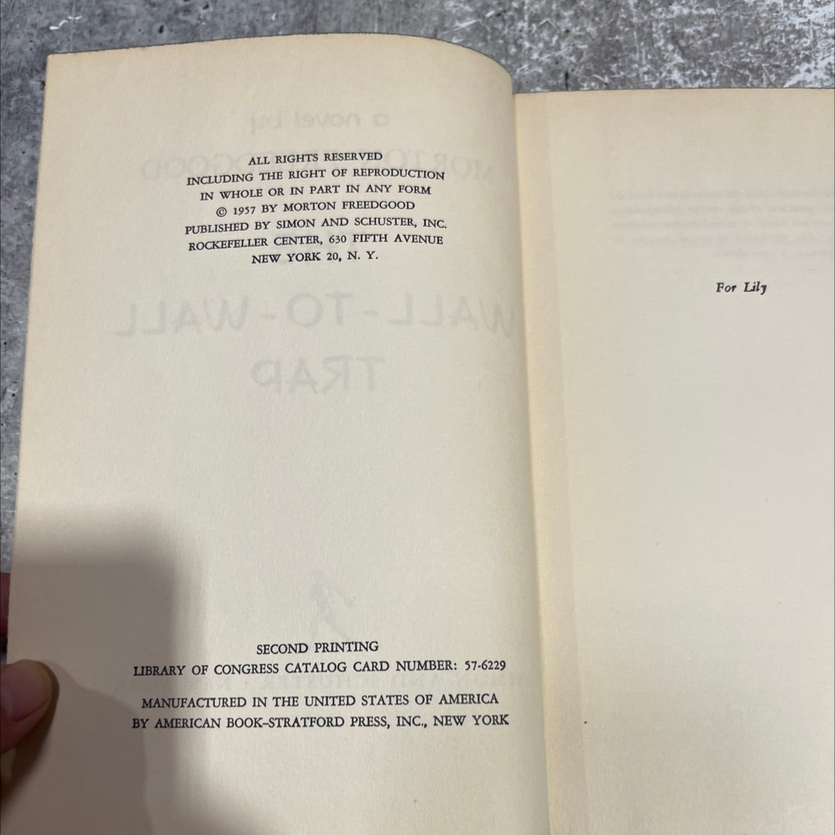 the wall-to-wall trap book, by morton freedgood, 1957 Hardcover image 3