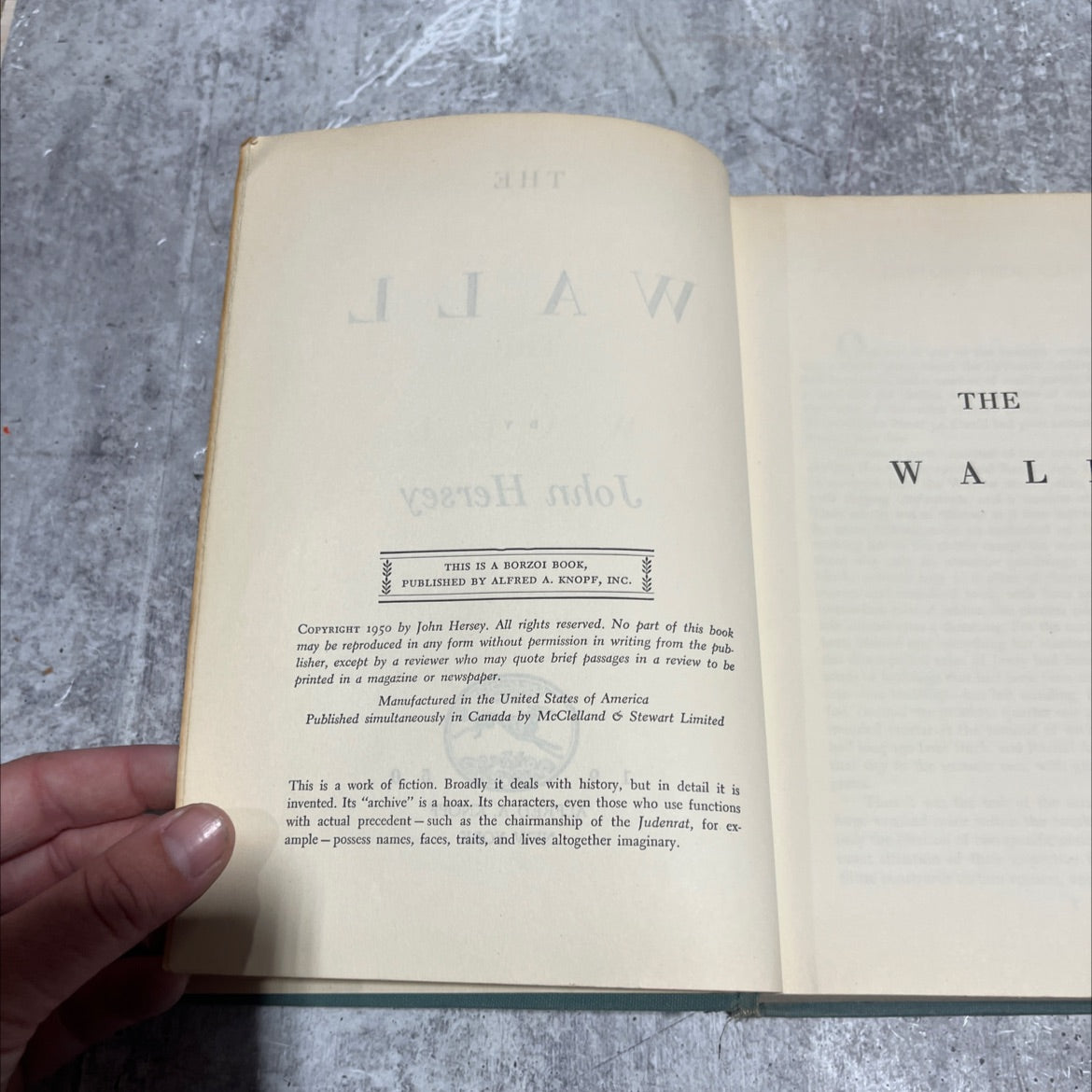 the wall book, by john hersey, 1950 Hardcover image 3