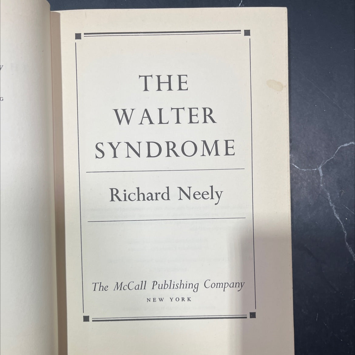 the walter syndrome book, by Richard Neely, 1970 Hardcover image 2