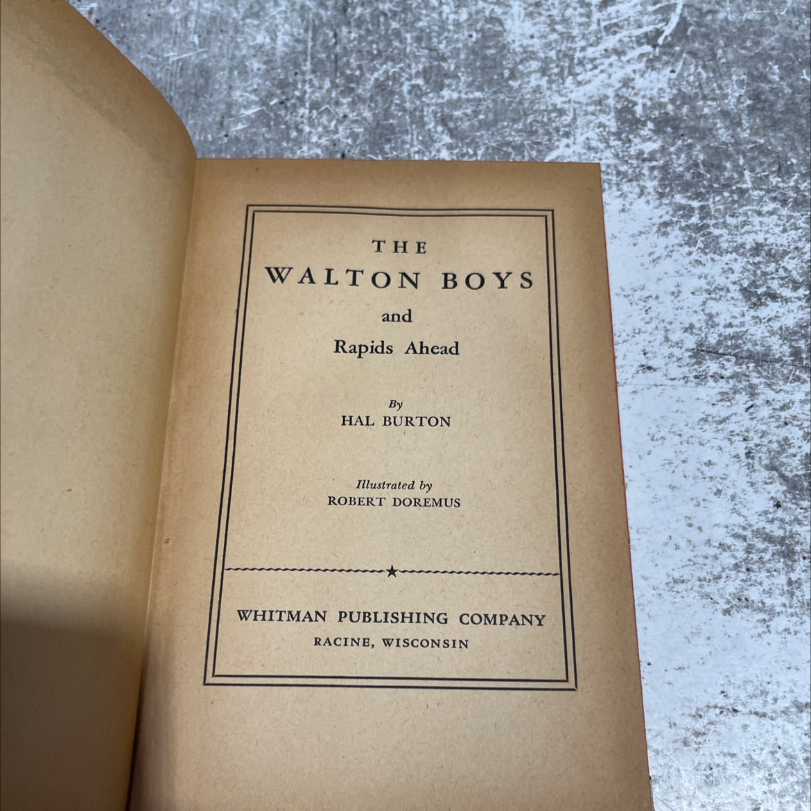 the walton boys and rapids ahead book, by hal burton, 1950 Hardcover image 2