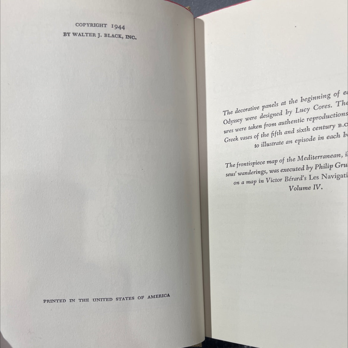 the wanderings of odysseus from troy to ithaca book, by homer, 1944 Hardcover image 3