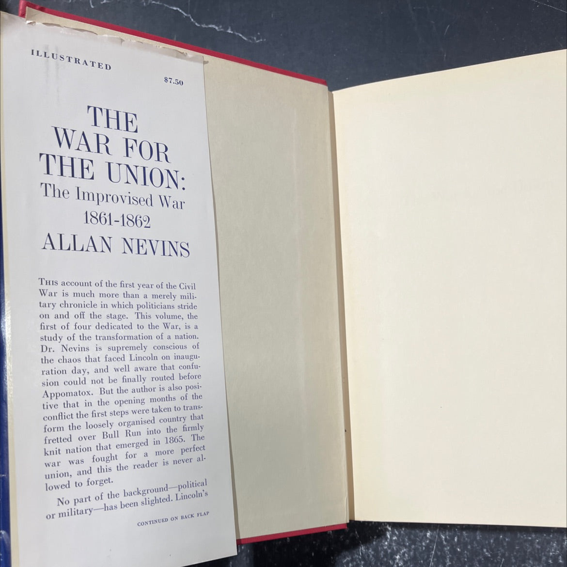 the war for the union volume i the improvised war 1861 1862 book, by allan nevins, 1959 Hardcover image 4