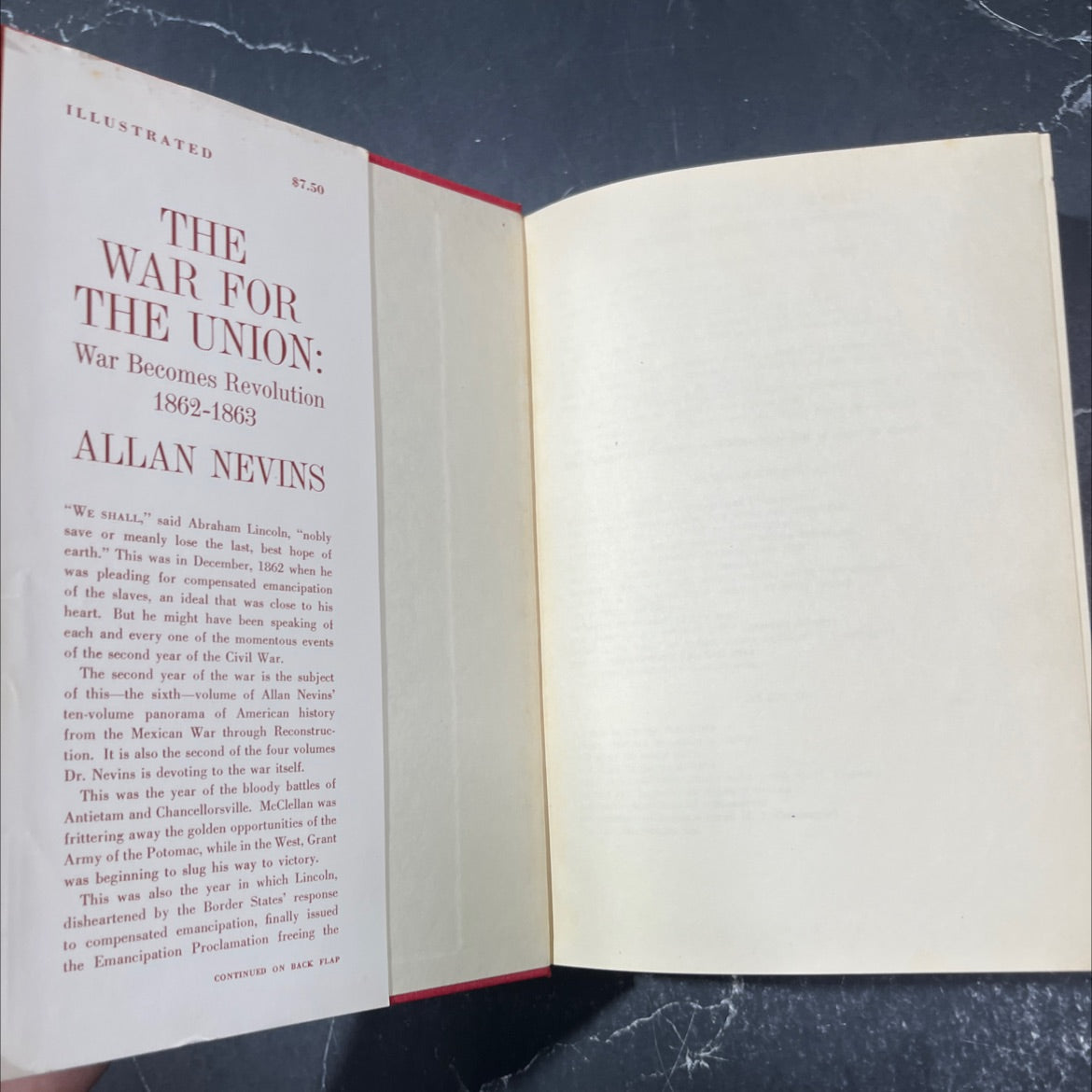 the war for the union volume ii war becomes revolution book, by allan nevins, 1960 Hardcover image 4